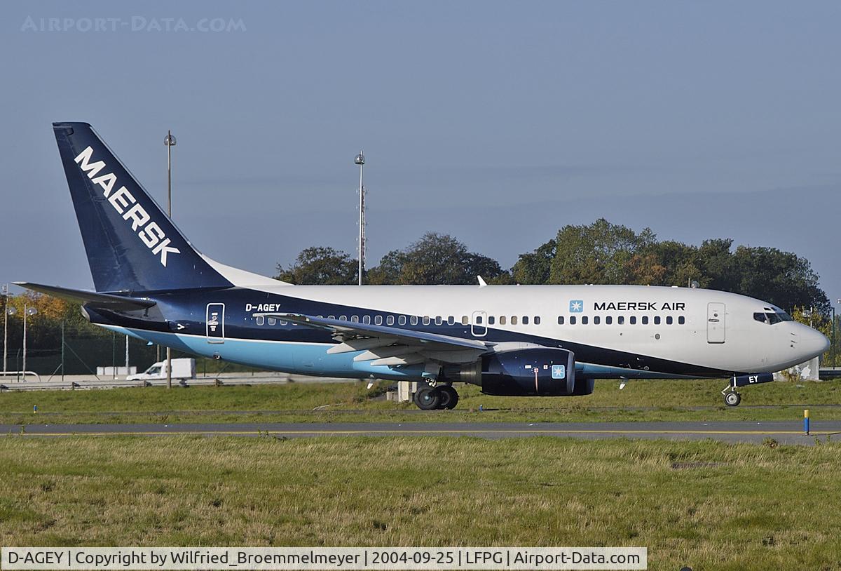 D-AGEY, 1998 Boeing 737-73S C/N 29076, Maersk (lsf Germania)