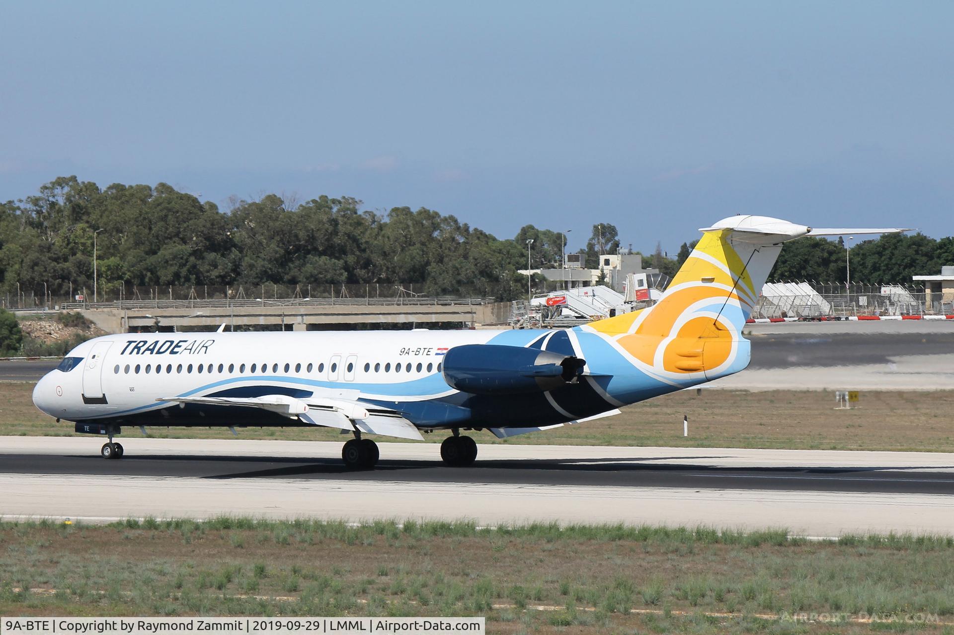 9A-BTE, 1992 Fokker 100 (F-28-0100) C/N 11416, Fokker100 9A-BTE Trade Air