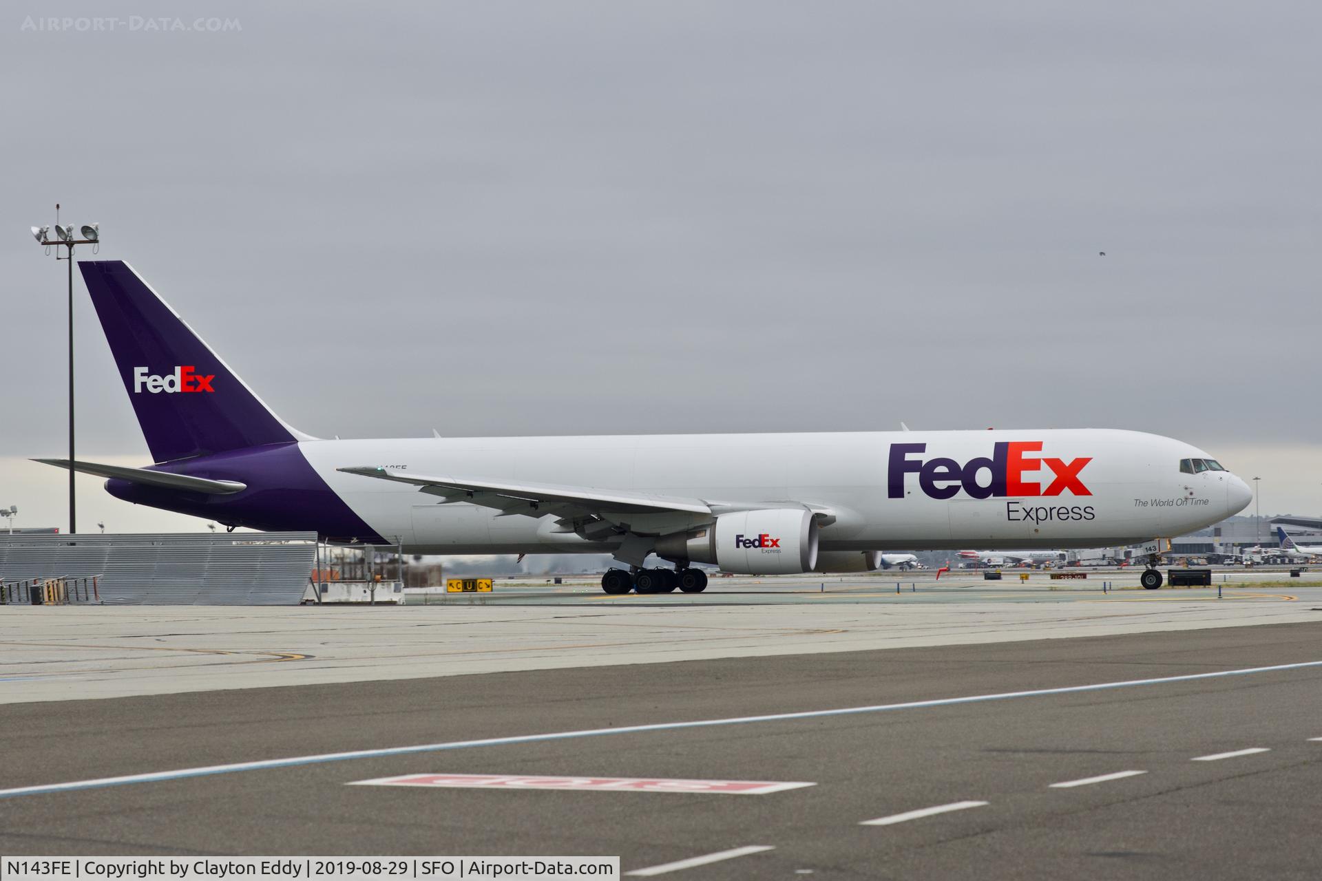N143FE, 2016 Boeing 767-3S2ERF C/N 62497, SFO 2019.