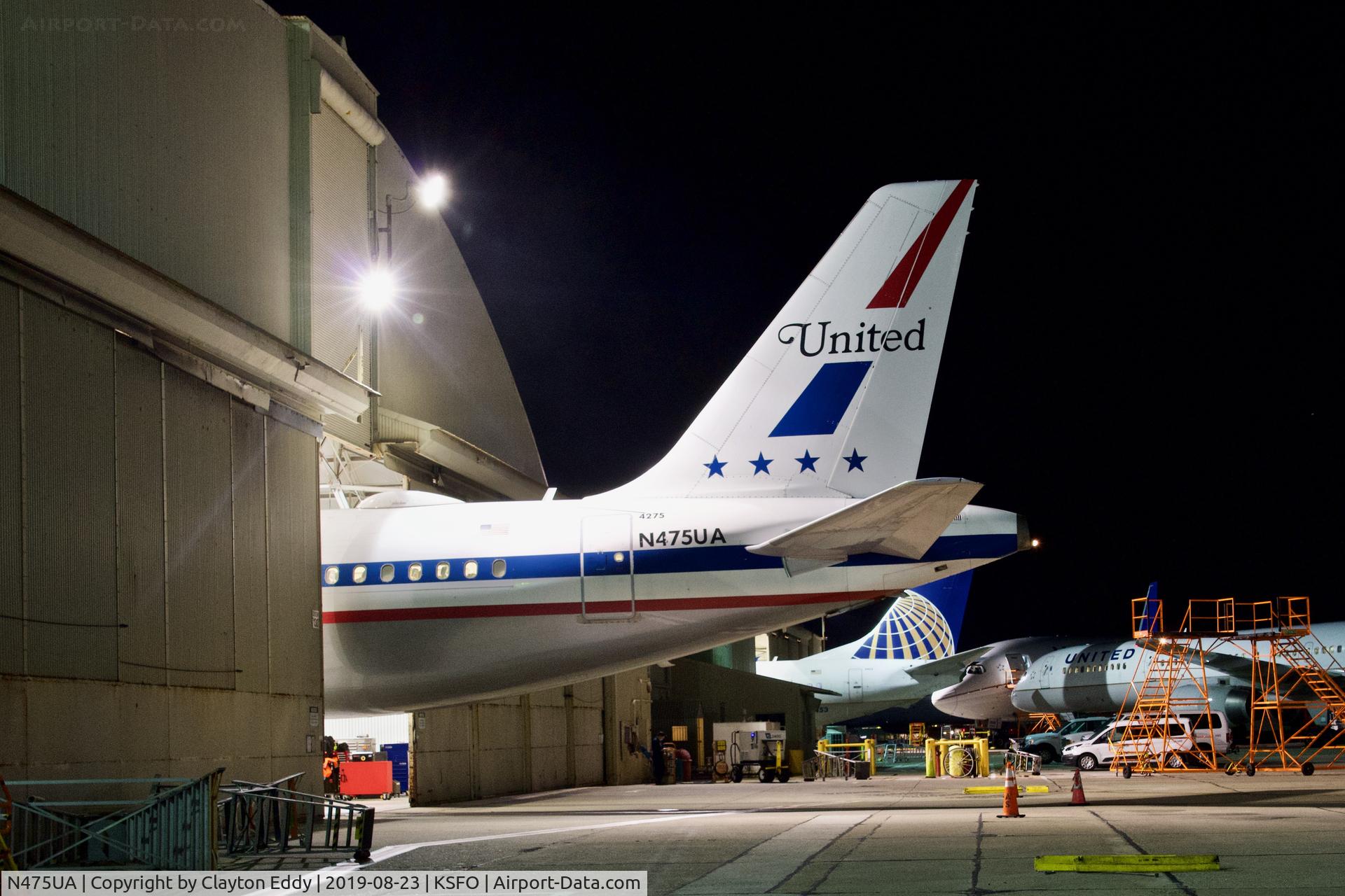 N475UA, 2001 Airbus A320-232 C/N 1495, SFO 2019.