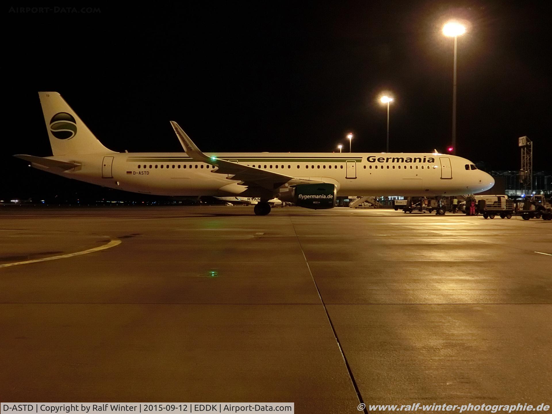 D-ASTD, 2013 Airbus A321-211 C/N 5843, Airbus A321-211(W) - ST GWI Germania - 5843 - D-ASTD - 12.09.2015 - CGN