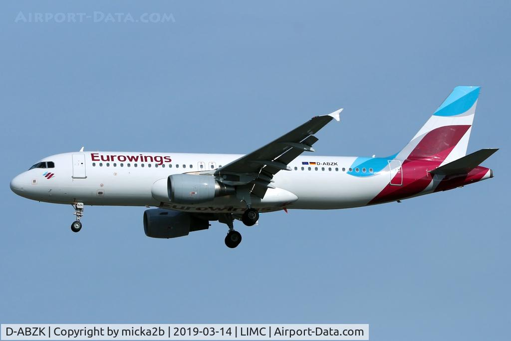 D-ABZK, 2007 Airbus A320-216 C/N 3213, Landing