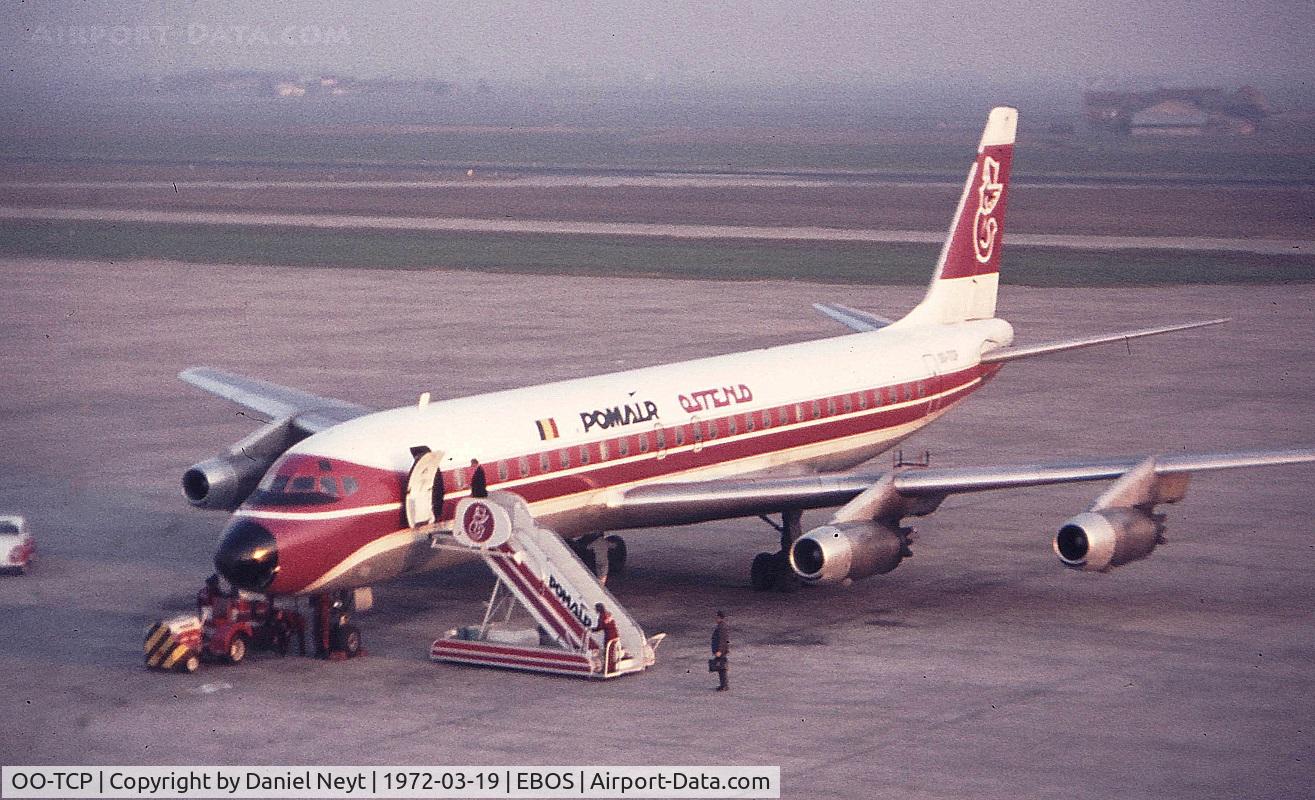 OO-TCP, 1960 Douglas DC-8-33 C/N 45265, OO-TCP of Pomair at Ostend Airport.