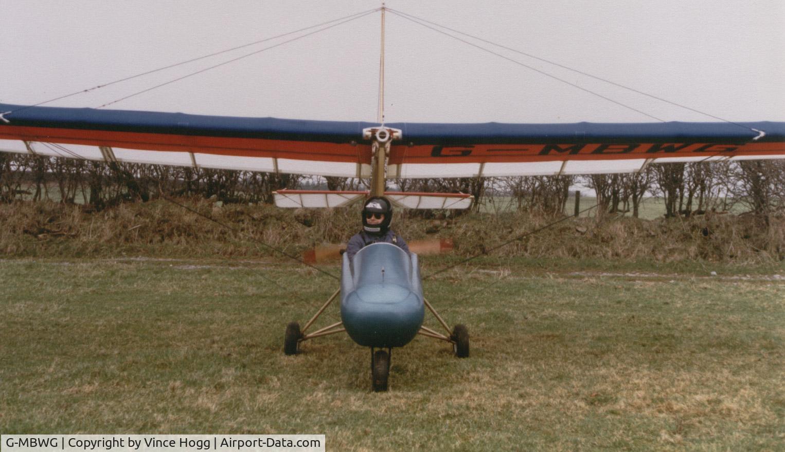 G-MBWG, 1982 Huntair Ltd Pathfinder Mk.I C/N 006, Pathfinder 1 on the Mendips about 1983