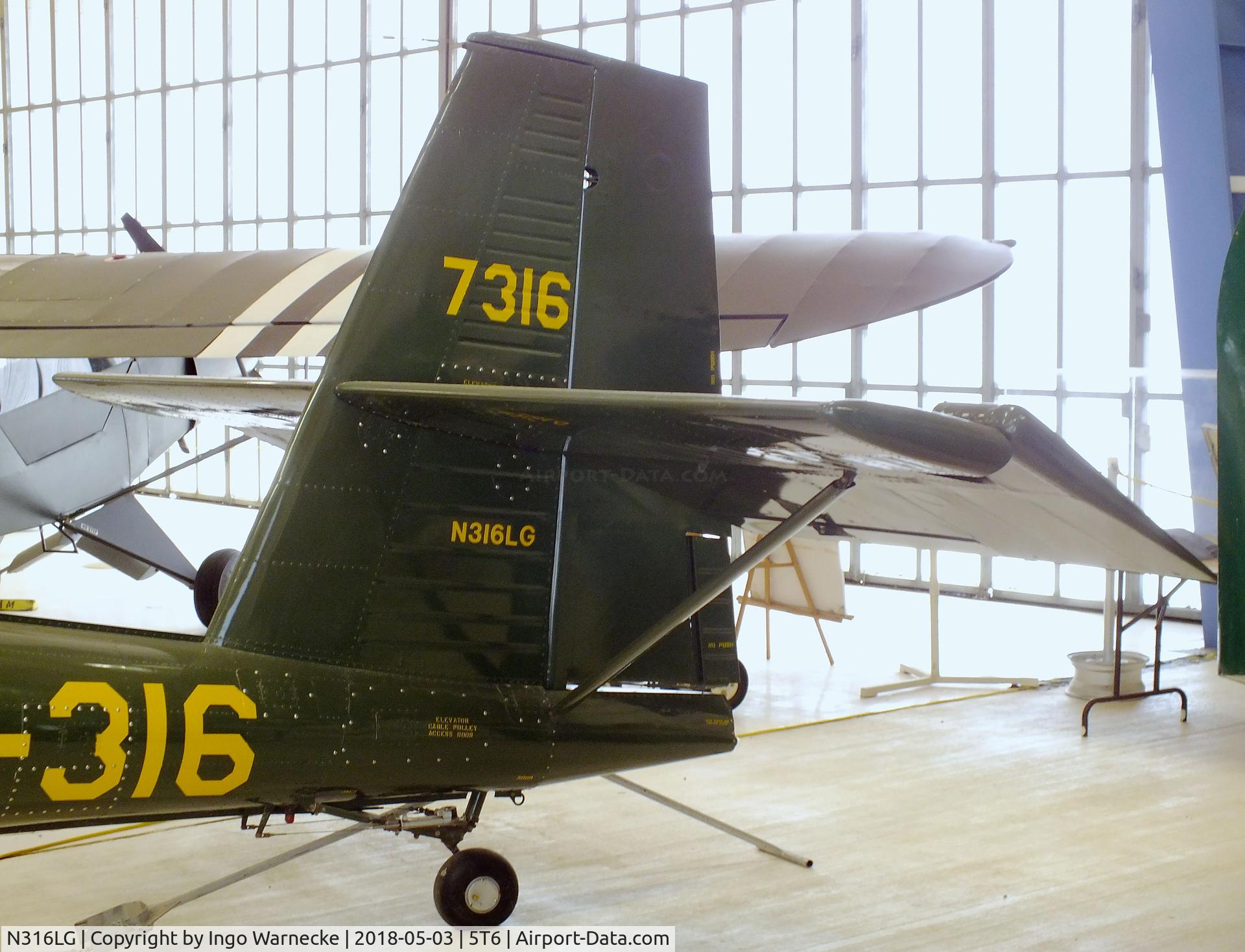 N316LG, 1947 Consolidated Vultee/toms Aero L-13A C/N 47-316, Consolidated Vultee/Stinson L-13A at the War Eagles Air Museum, Santa Teresa NM