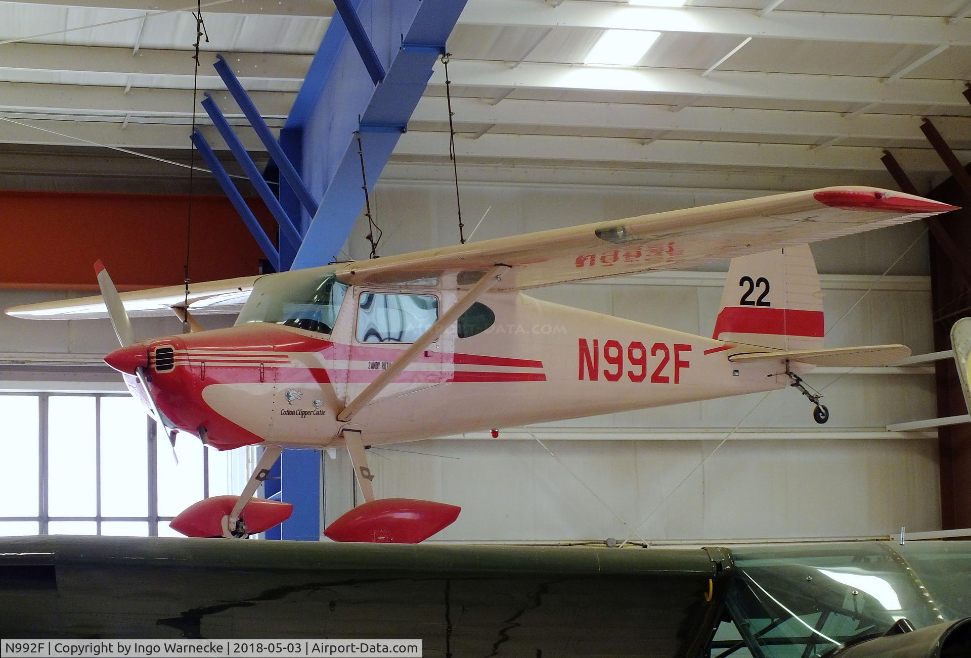 N992F, 1950 Cessna 140A C/N 15599, Cessna 140A, Ruth Deerman's 