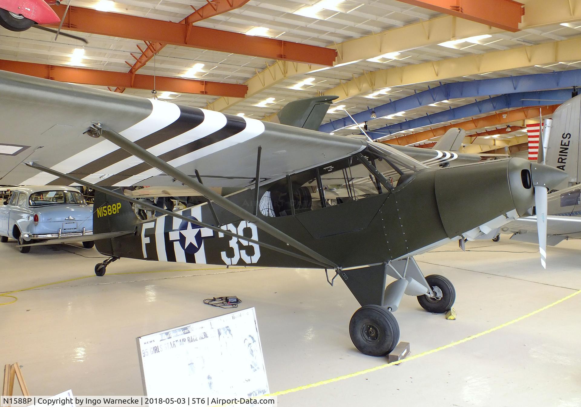 N1588P, 1954 Piper PA-18 C/N 18-3751, Piper PA-18 Super Cub at the War Eagles Air Museum, Santa Teresa NM