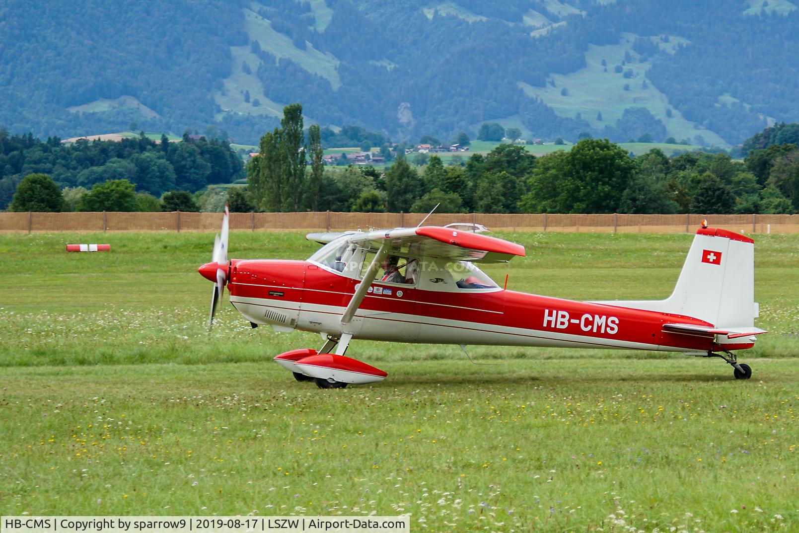 HB-CMS, 1964 Cessna 150D C/N 15060517, At Thun airfield. It got a Lycoming O-360-A4A-engine 1994 or 1995.
