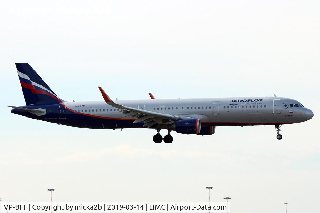 VP-BFF, 2017 Airbus A321-211 C/N 7645, Landing