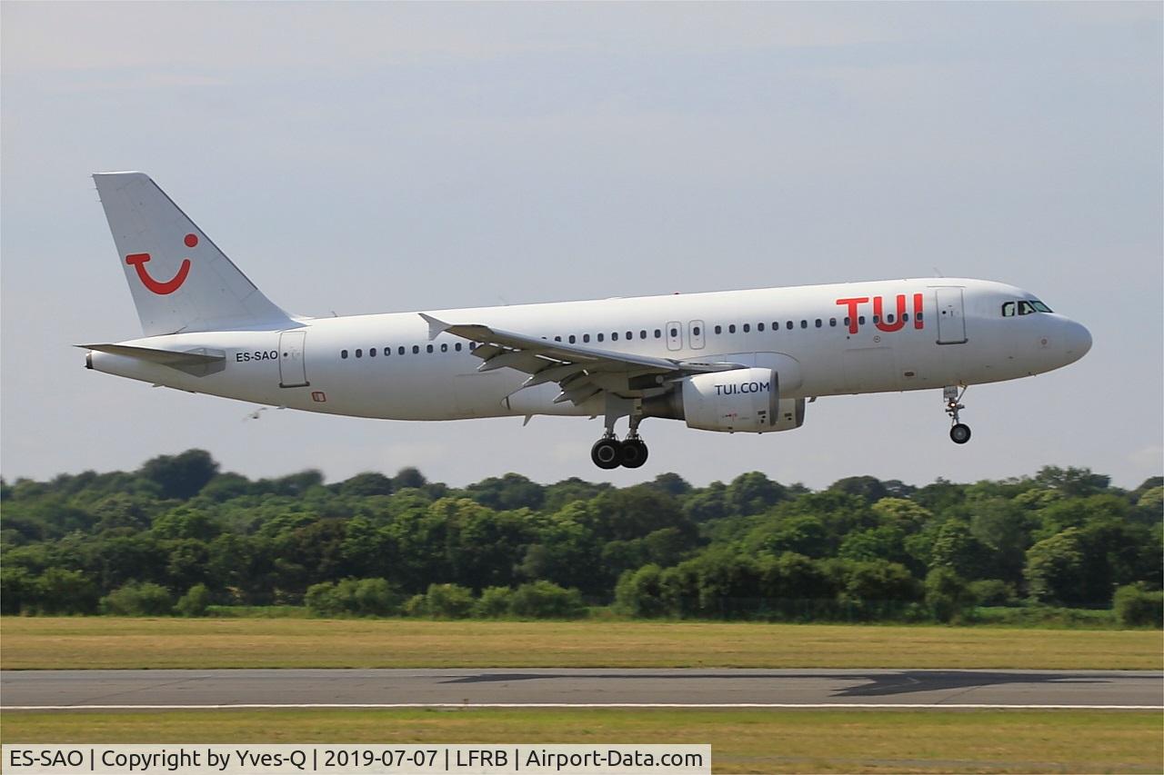 ES-SAO, 1998 Airbus A320-214 C/N 0936, Airbus A320-214, On final rwy 07R, Brest-Bretagne airport (LFRB-BES)