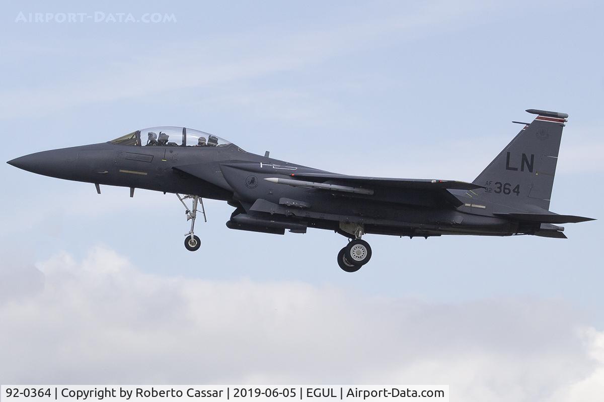 92-0364, 1992 McDonnell Douglas F-15E Strike Eagle C/N 1249/E207, RAF Lakenheath