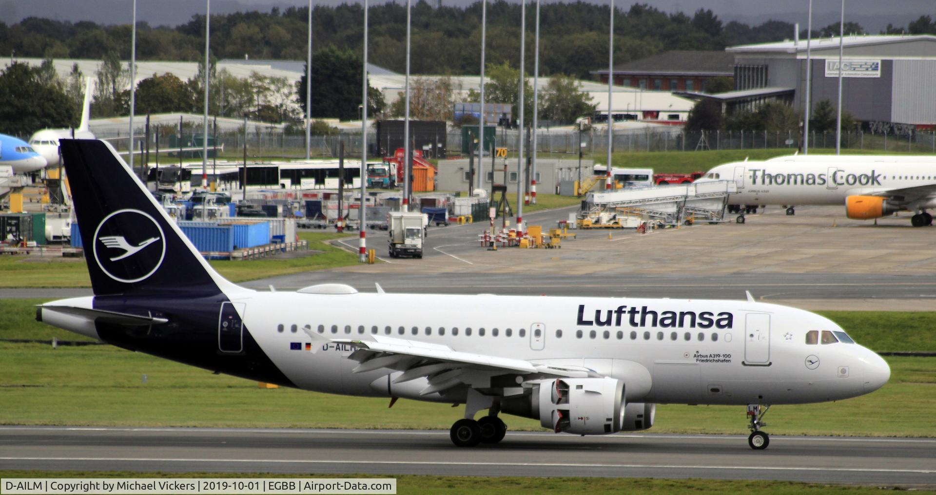 D-AILM, 1997 Airbus A319-114 C/N 694, Landing BHX