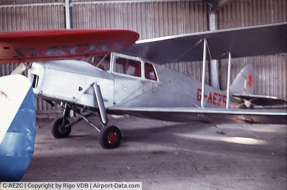 G-AEZG, 1937 De Havilland DH.87B Hornet Moth C/N 8131, Blurry picture of G-AEZG. Place & date unknown.