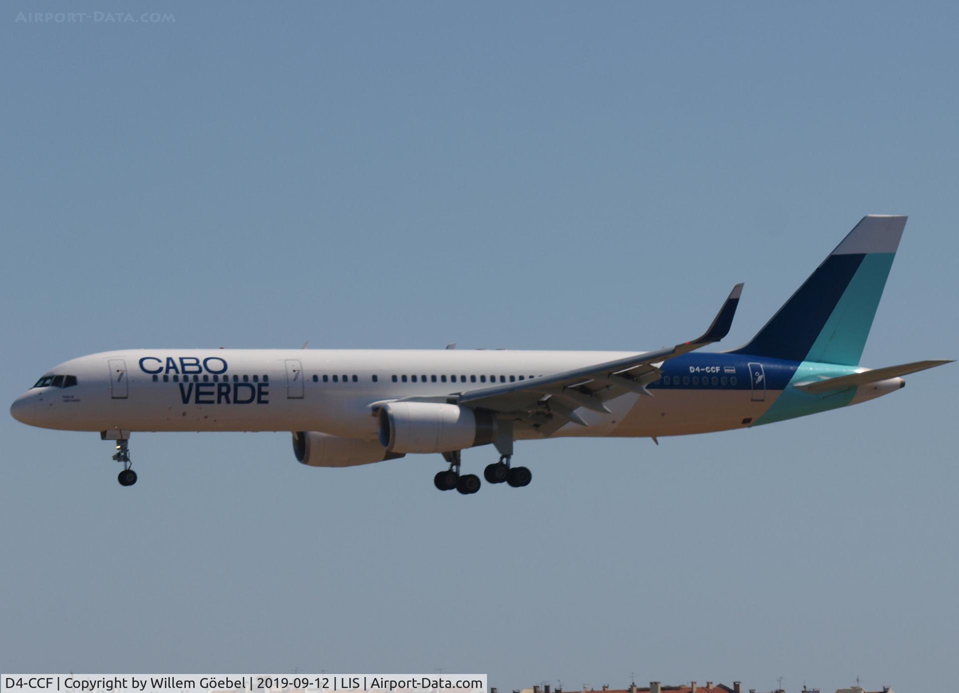 D4-CCF, 1995 Boeing 757-236 C/N 25808, Prepare for landing on Lisbon Airport