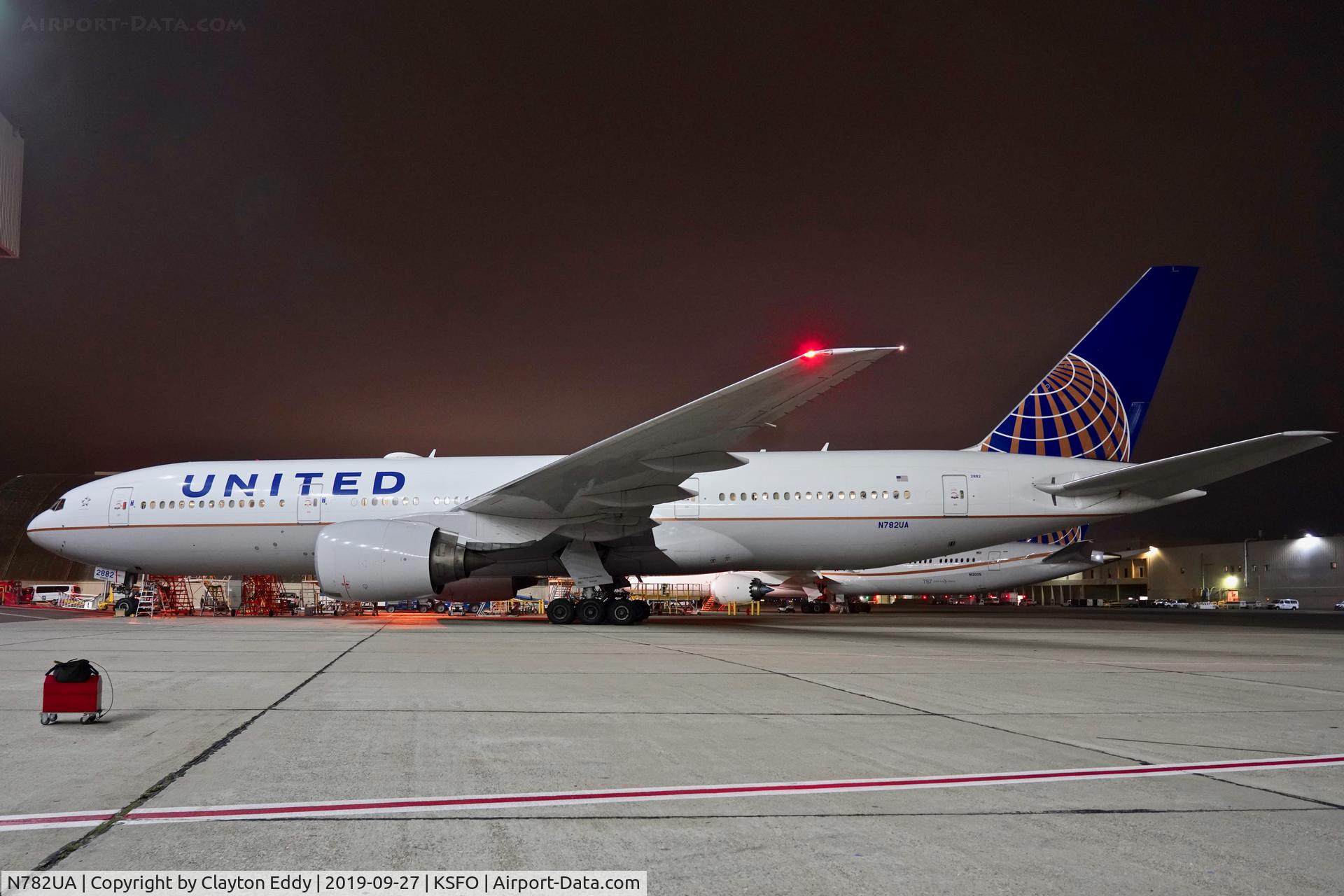 N782UA, 1997 Boeing 777-222/ER C/N 26948, SFO 2019.
