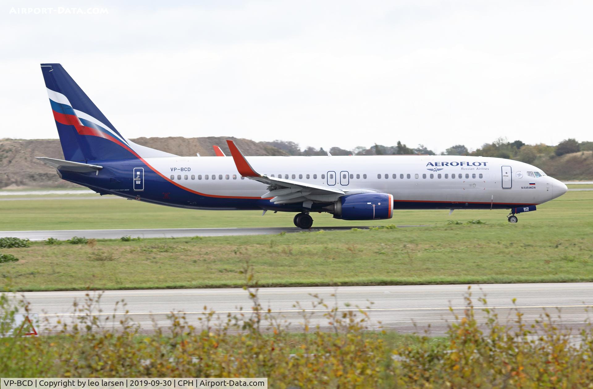 VP-BCD, 2015 Boeing 737-8LJ C/N 41215, Copenhagen 30.9.2019