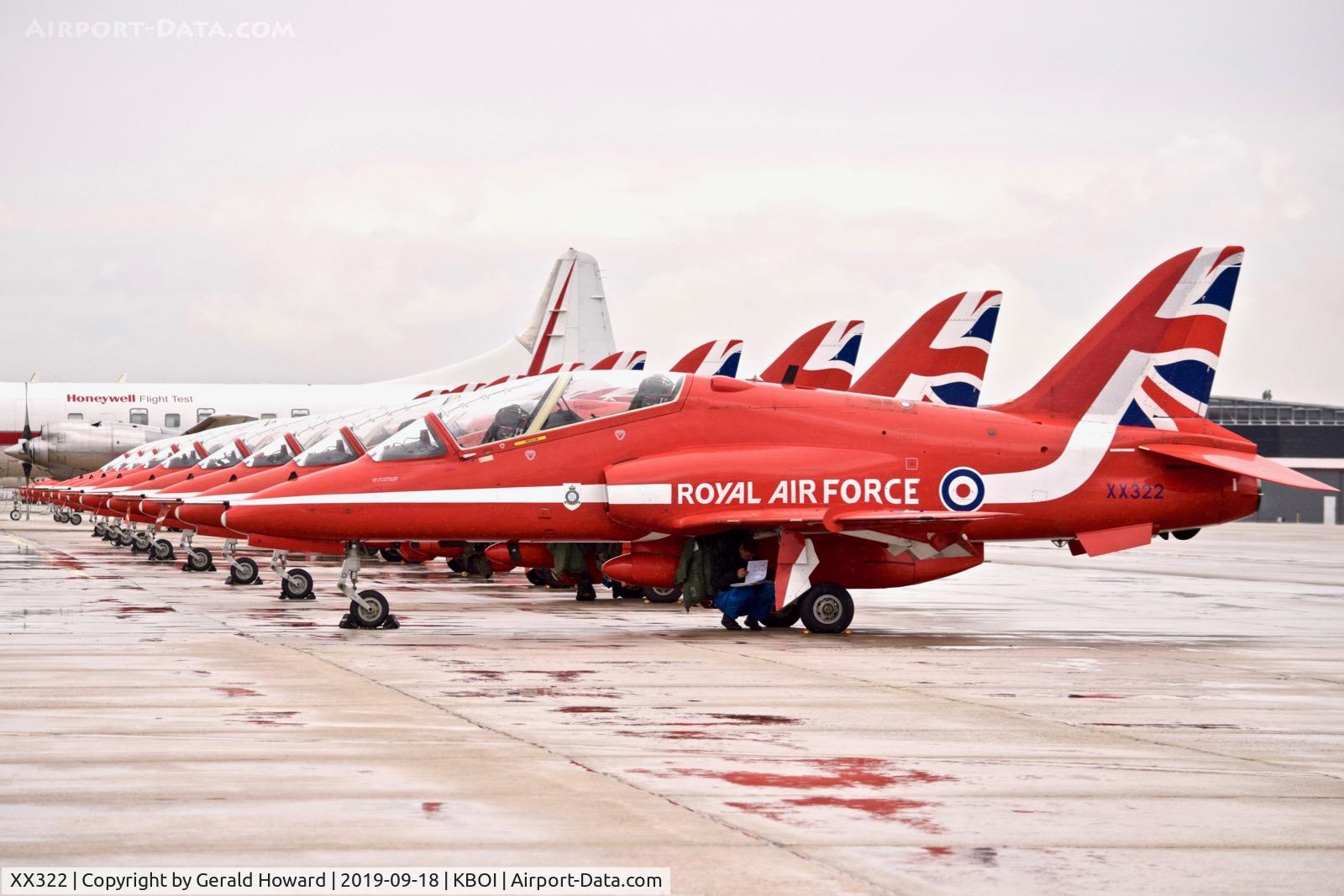 XX322, 1980 Hawker Siddeley Hawk T.1A C/N 165/312147, Parked for fuel.