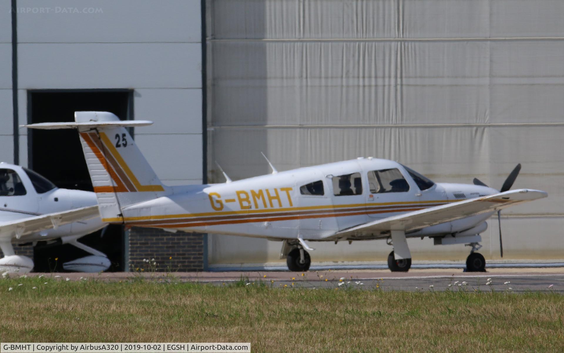 G-BMHT, 1981 Piper PA-28RT-201T Turbo Arrow IV C/N 28R-8231010, Parked on the saxon ramp