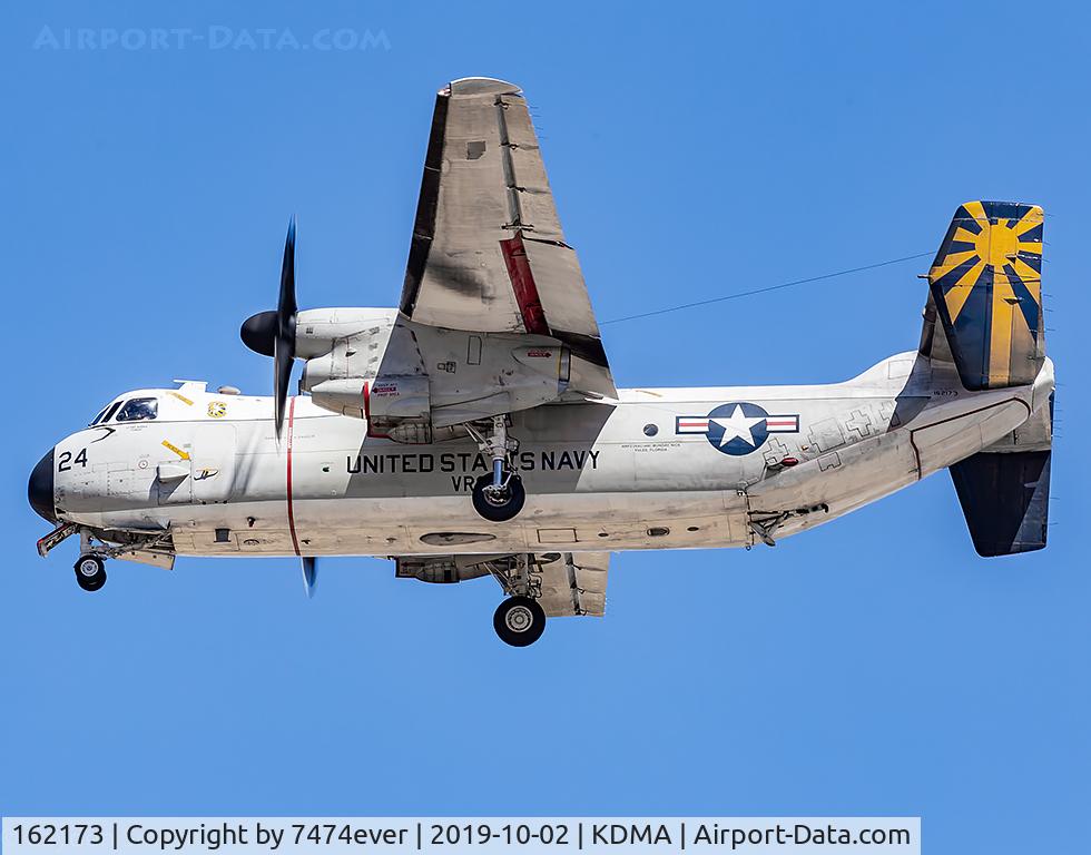 162173, Grumman C-2A Greyhound C/N 53, Password24 on the ILS for 30