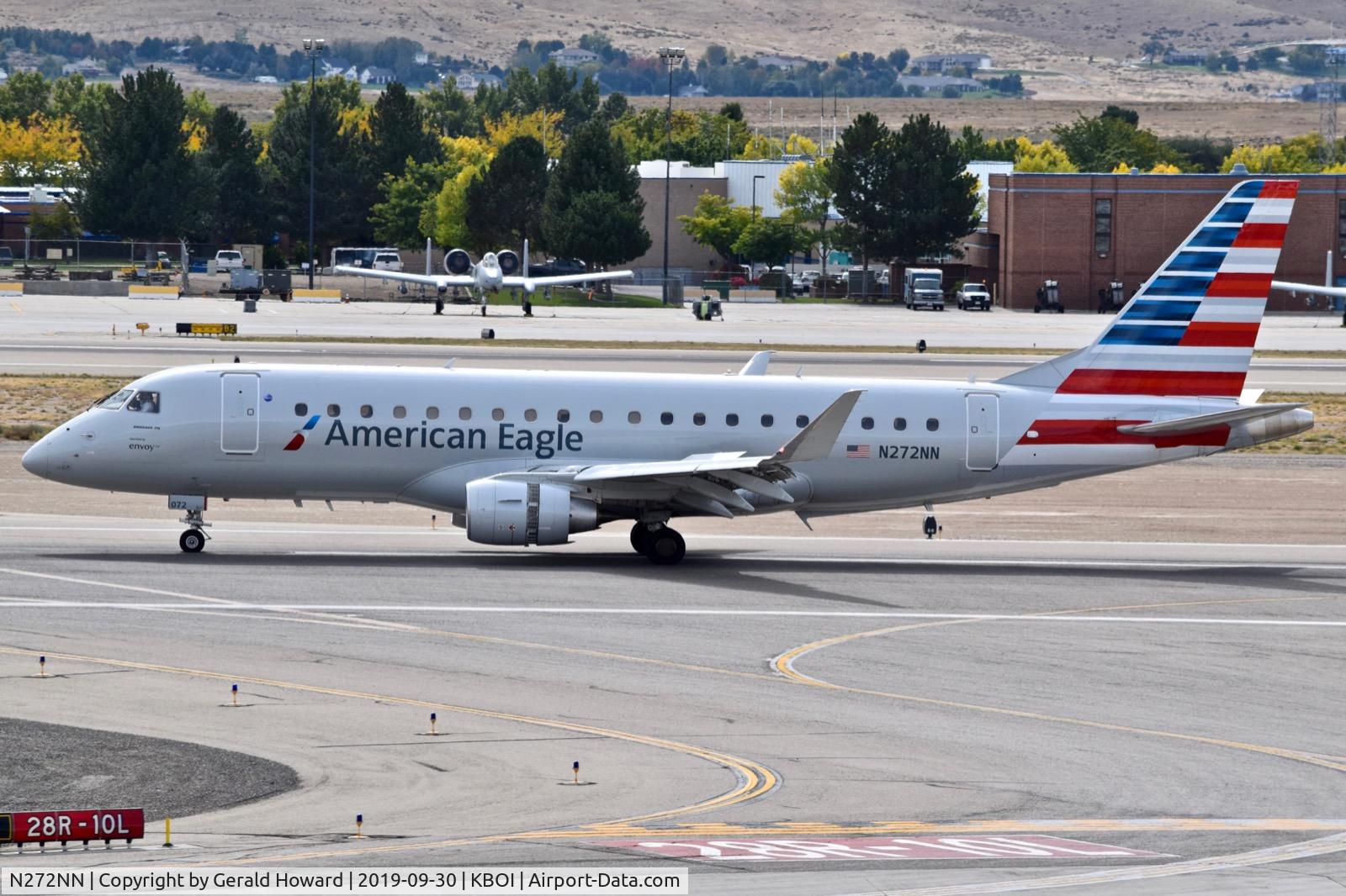 N272NN, 2019 Embraer 175LR (ERJ-170-200LR) C/N 17000777, Landing roll out on RWY 10L.