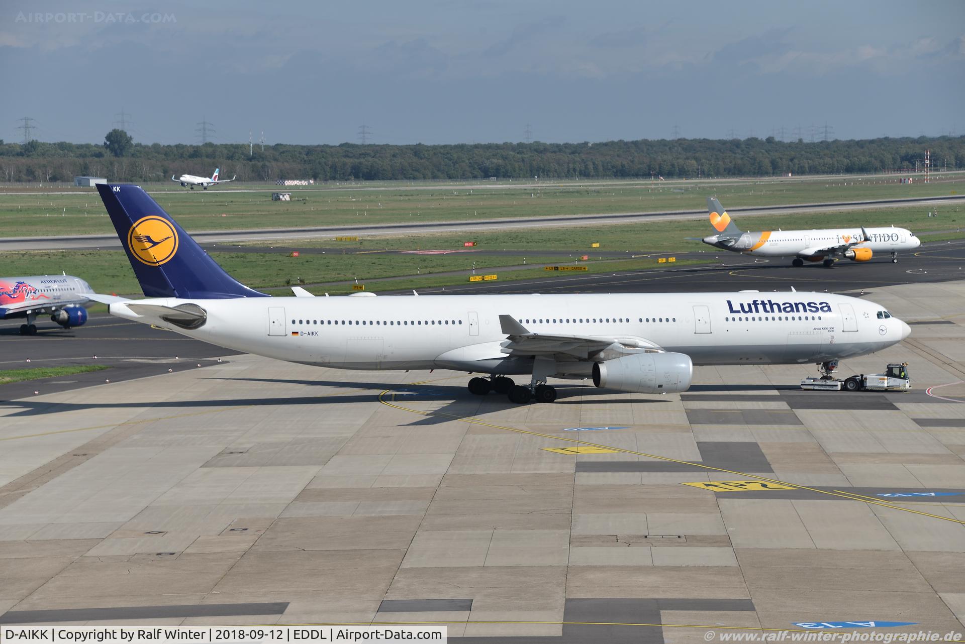 D-AIKK, 2008 Airbus A330-343X C/N 896, Airbus A330-343 - LH DLH Lufthansa 'Fürth' - 896 - D-AIKK - 12.09.2018 - DUS