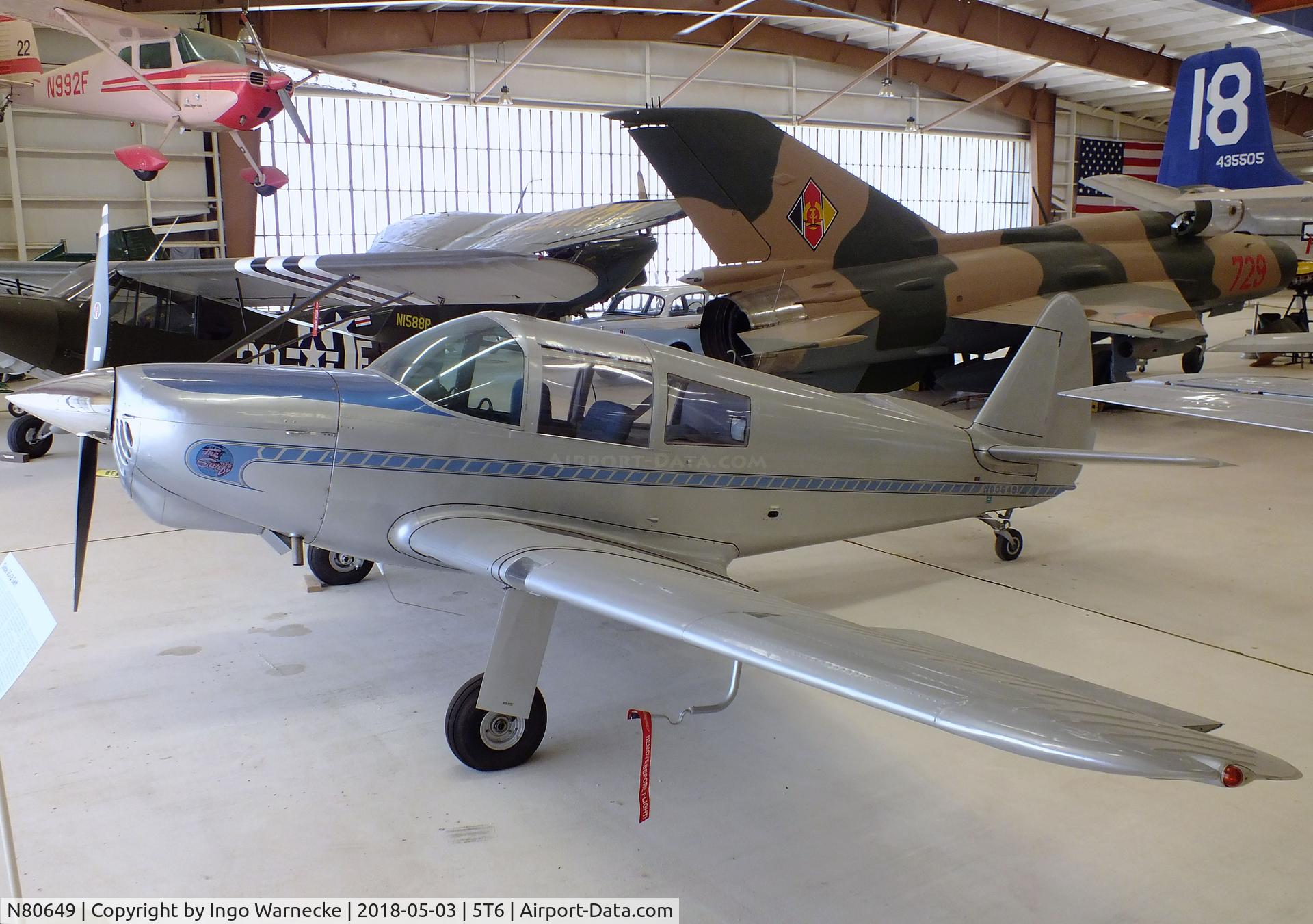 N80649, 1946 Globe GC-1B Swift C/N 1054, Globe GC-1B Swift at the War Eagles Air Museum, Santa Teresa NM