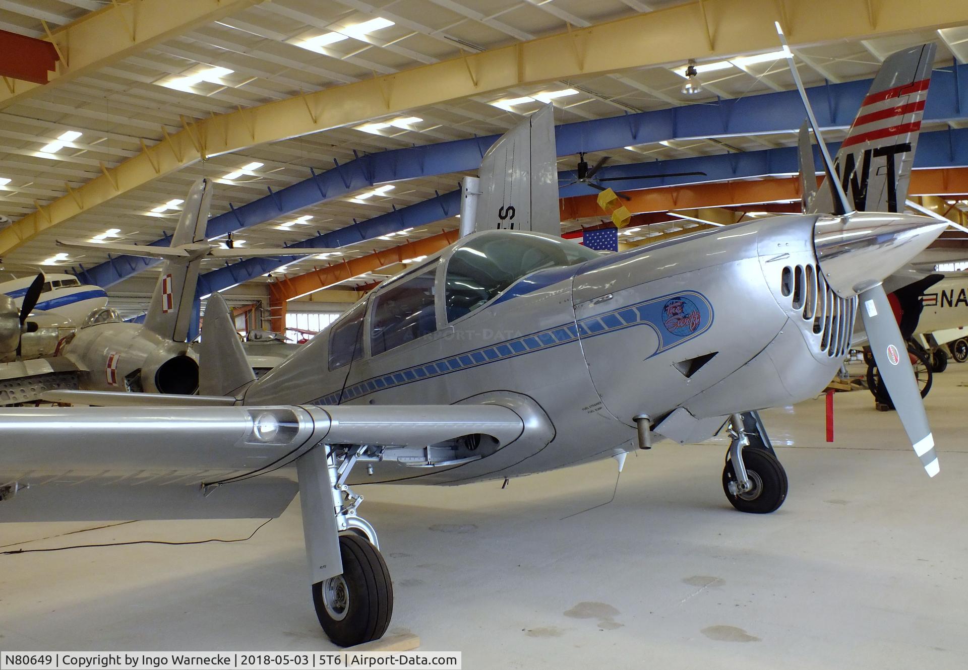 N80649, 1946 Globe GC-1B Swift C/N 1054, Globe GC-1B Swift at the War Eagles Air Museum, Santa Teresa NM