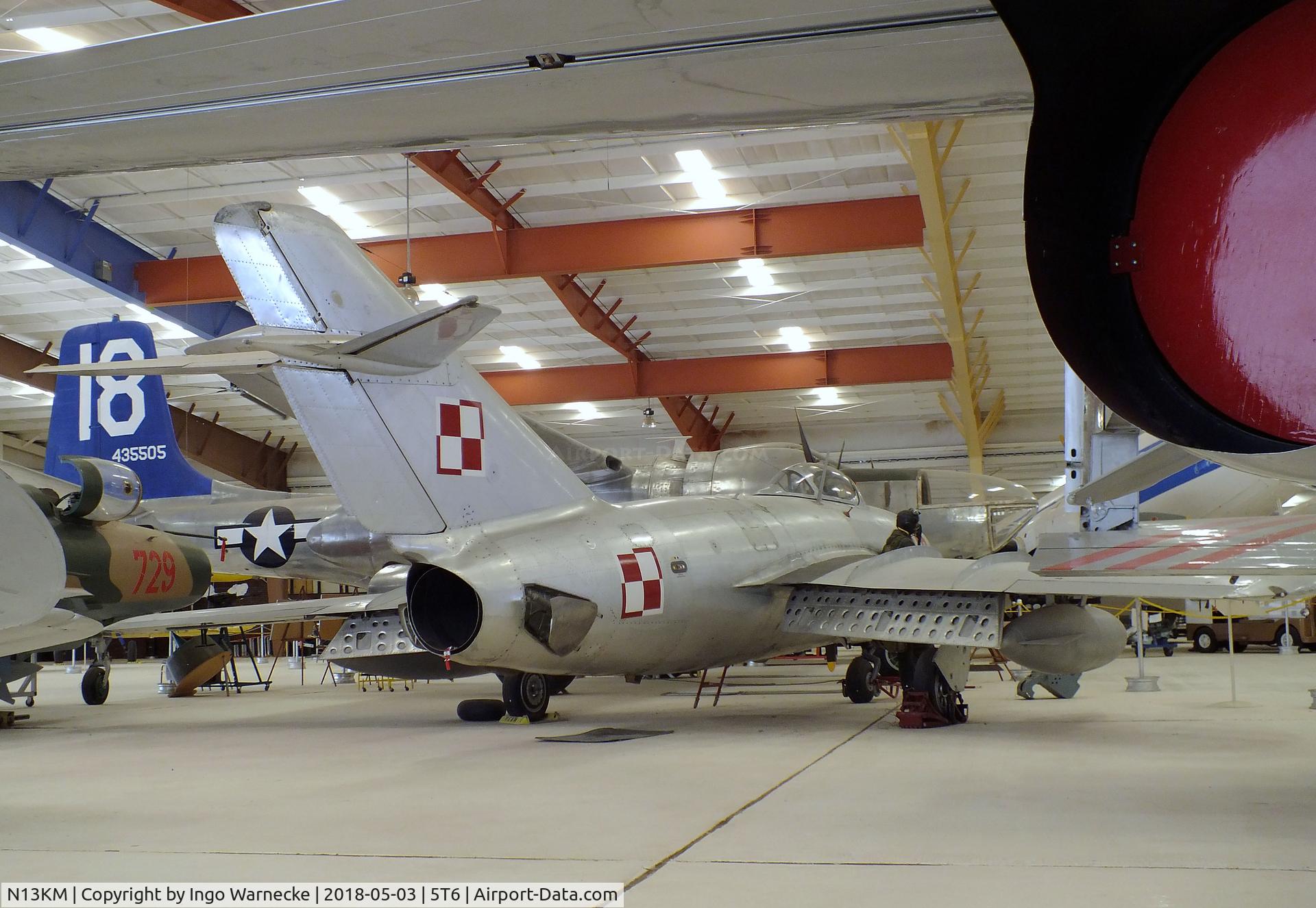 N13KM, PZL-Mielec Lim-2 (MiG-15bis) C/N 1B01013, PZL-Mielec Lim-2 (MiG-15bis) FAGOT at the War Eagles Air Museum, Santa Teresa NM