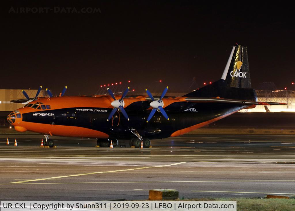 UR-CKL, 1971 Antonov An-12BP C/N 01348005, Parked at the General Aviation area...