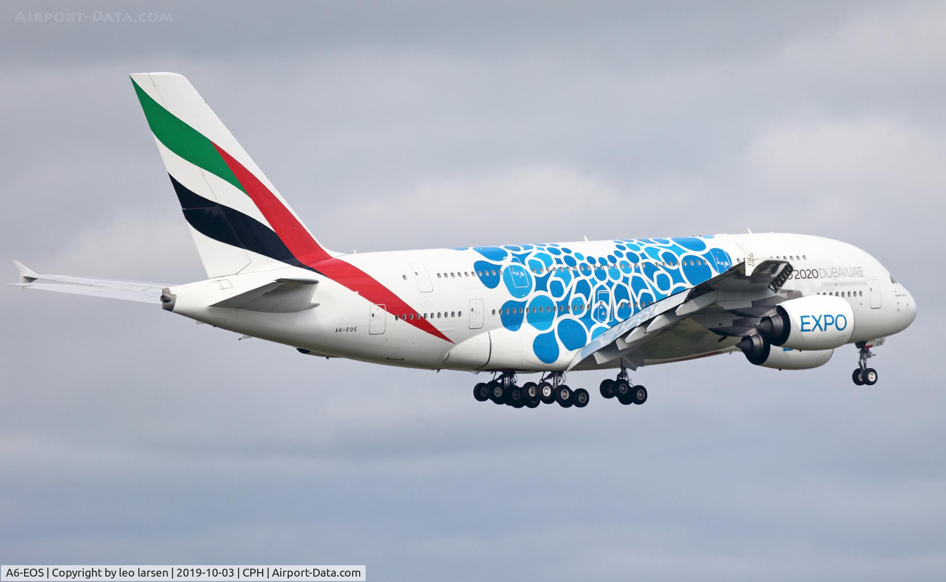 A6-EOS, 2015 Airbus A380-861 C/N 203, c0penhagen 3.10.2019