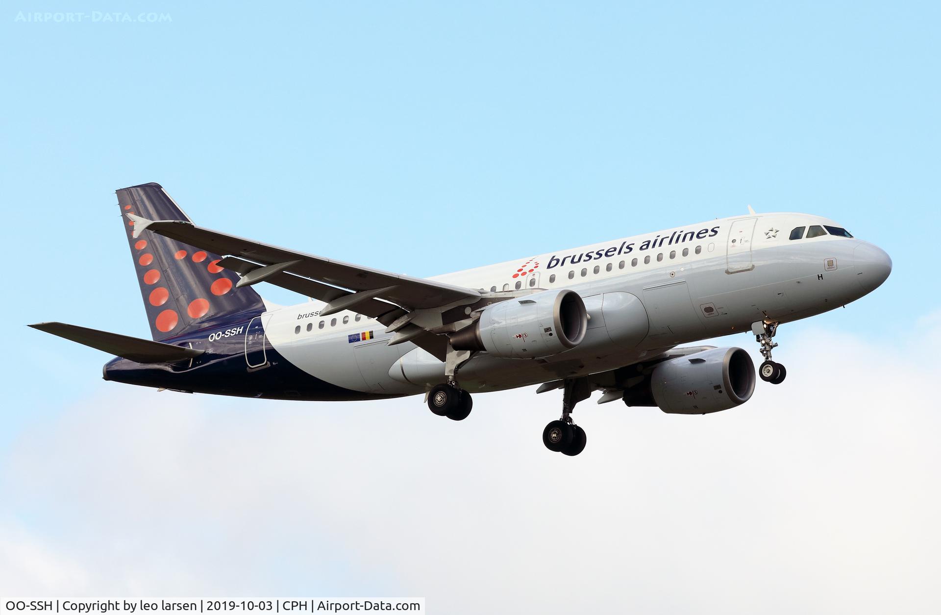OO-SSH, 2006 Airbus A319-112 C/N 2925, Copenhagen 3.10.2019