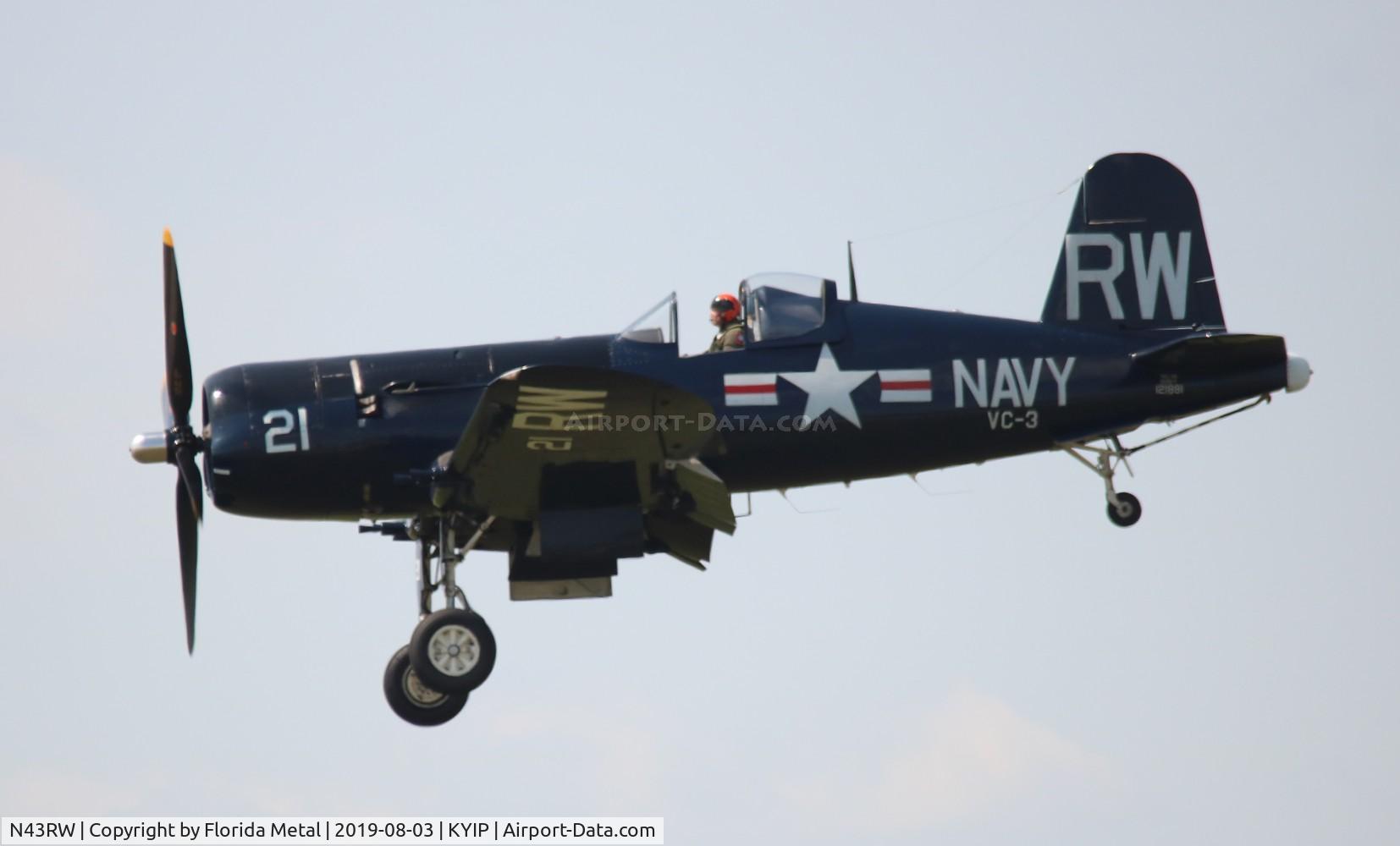 N43RW, Vought F4U-5 Corsair C/N Not found (Bu121881), F4U-5