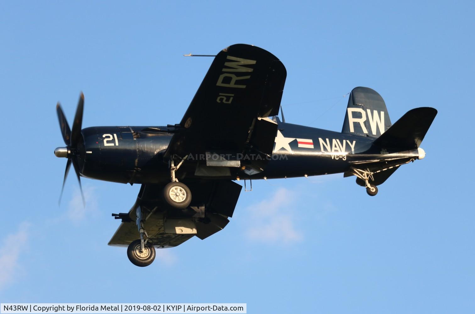 N43RW, Vought F4U-5 Corsair C/N Not found (Bu121881), F4U-5