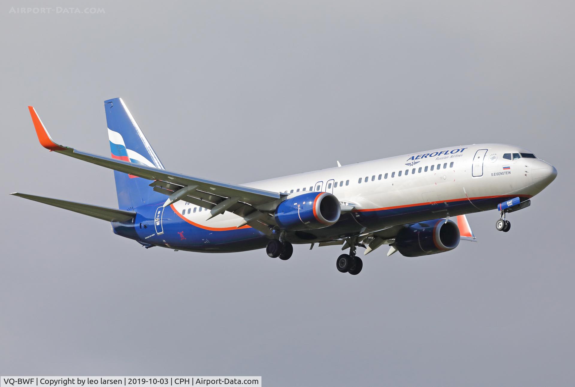 VQ-BWF, 2015 Boeing 737-8LJ C/N 41214, Copenhagen 3.10.2019