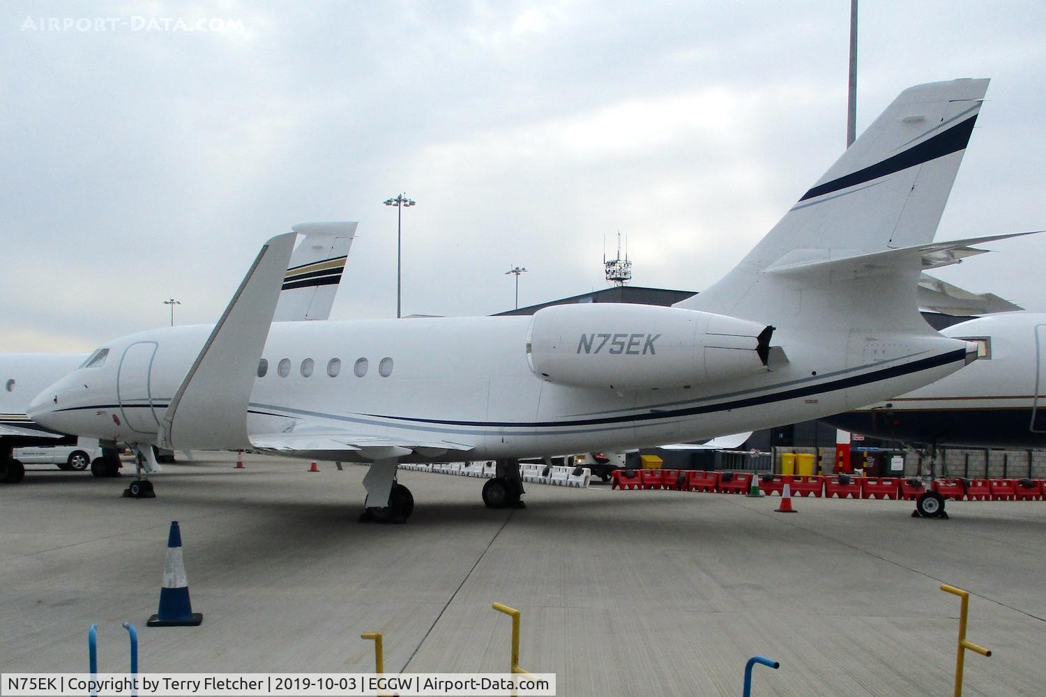 N75EK, 2009 Dassault Falcon 2000LX C/N 172, At Luton