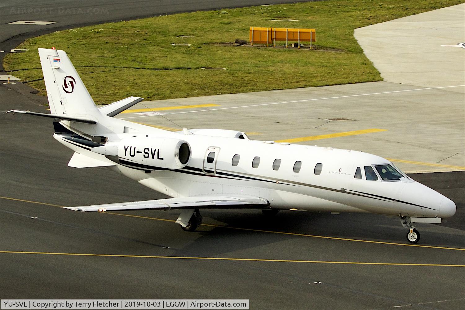 YU-SVL, 2008 Cessna 560XL Citation XLS C/N 560-5772, At Luton