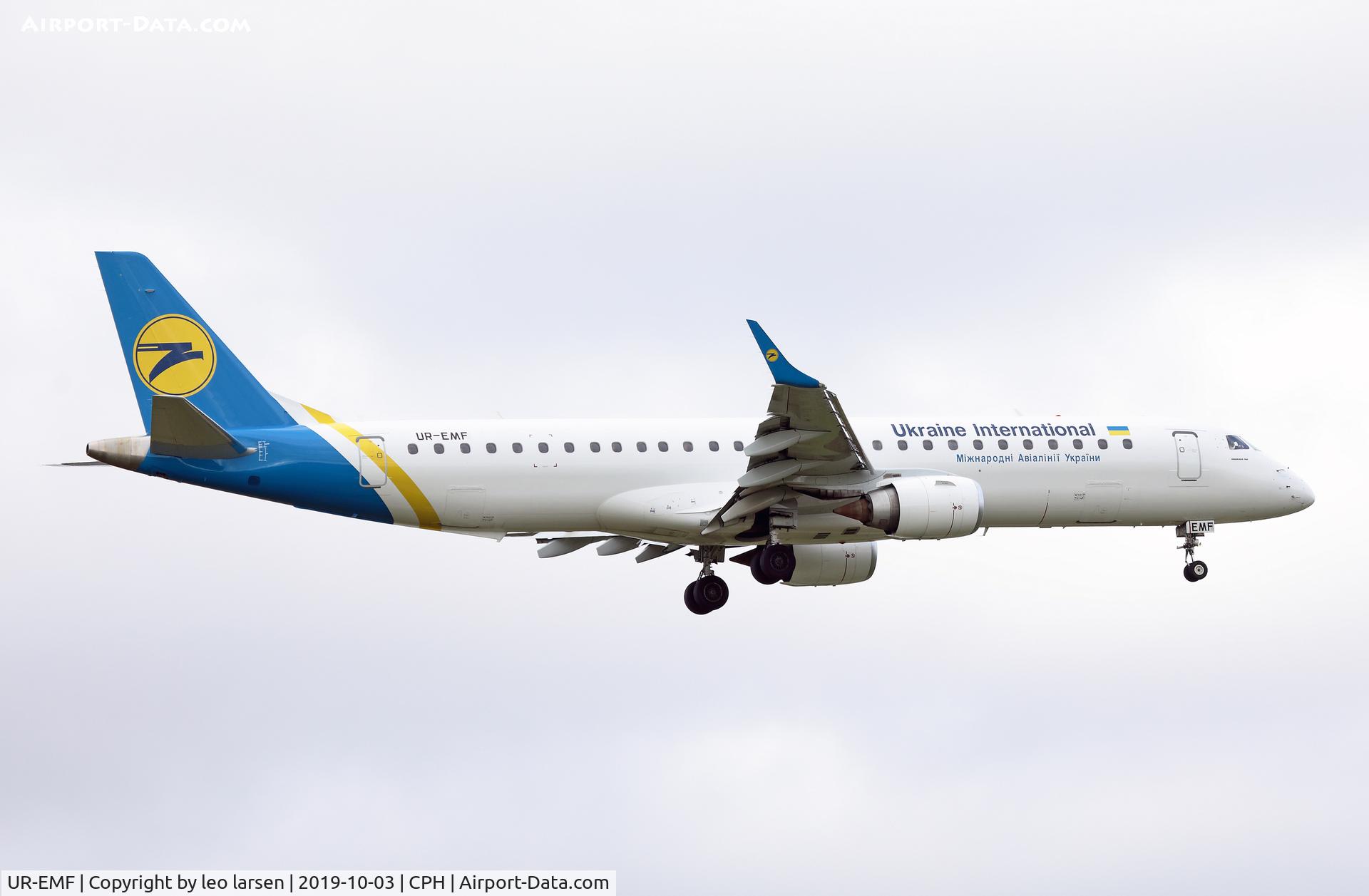 UR-EMF, 2006 Embraer 195LR (ERJ-190-200LR) C/N 19000069, Copenhagen 3.10.2019