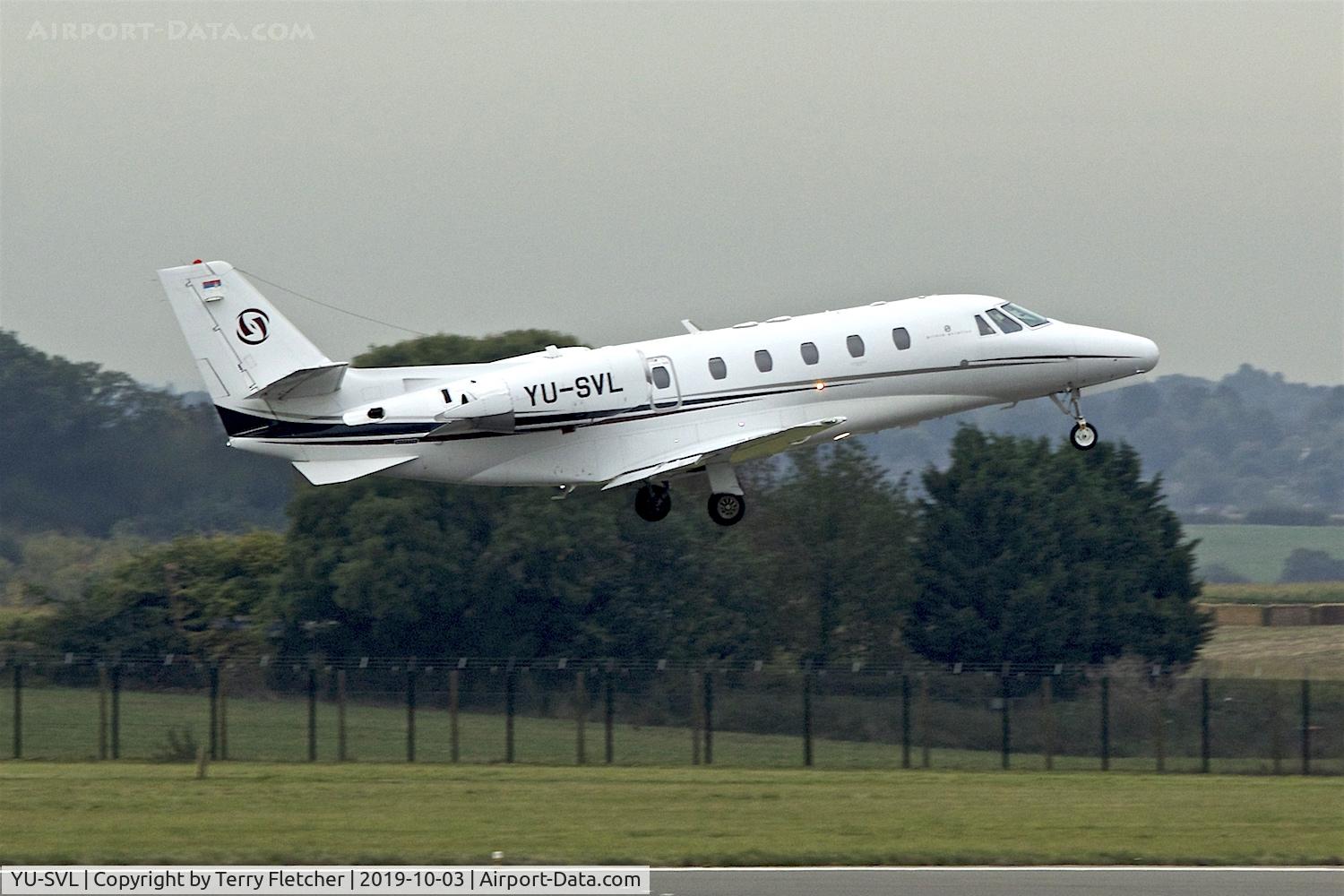 YU-SVL, 2008 Cessna 560XL Citation XLS C/N 560-5772, At Luton