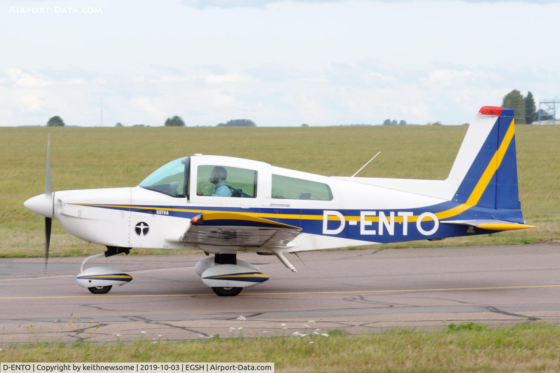 D-ENTO, 1993 American General AG-5B Tiger C/N 10166, Arriving at Norwich.