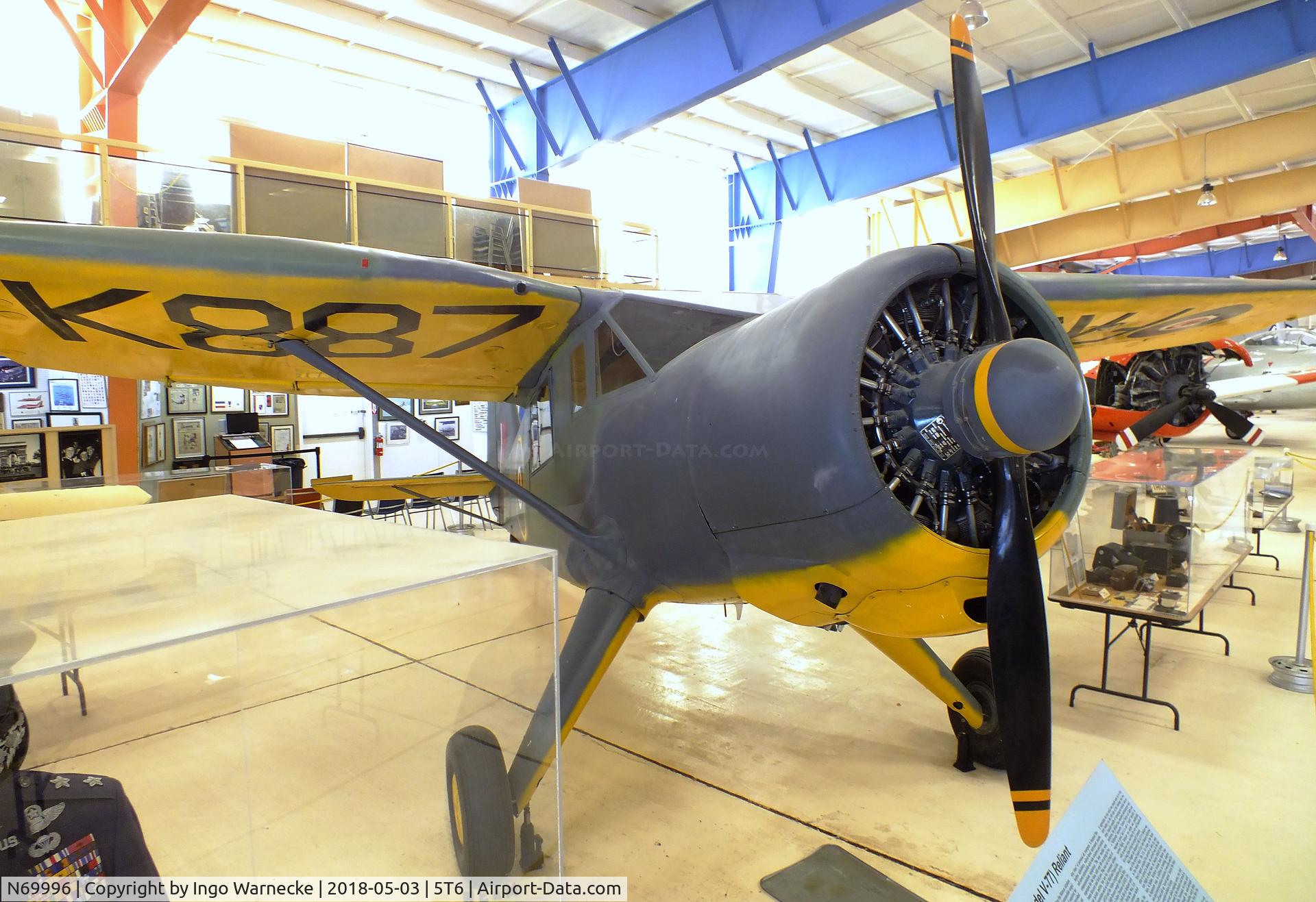 N69996, 1943 Stinson V77 (AT-19) Reliant C/N 77-74, Stinson AT-19 Reliant (Vultee V-77) at the War Eagles Air Museum, Santa Teresa NM