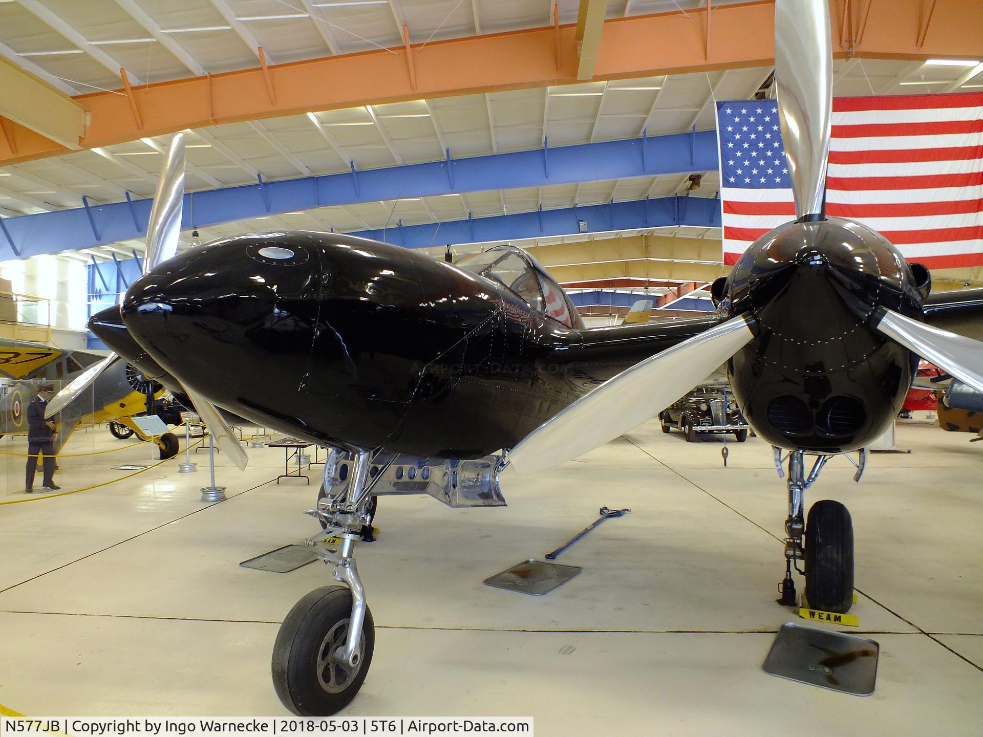 N577JB, 1944 Lockheed F-5G C/N 8057, Lockheed P-38L Lightning (built as F-5G) at the War Eagles Air Museum, Santa Teresa NM