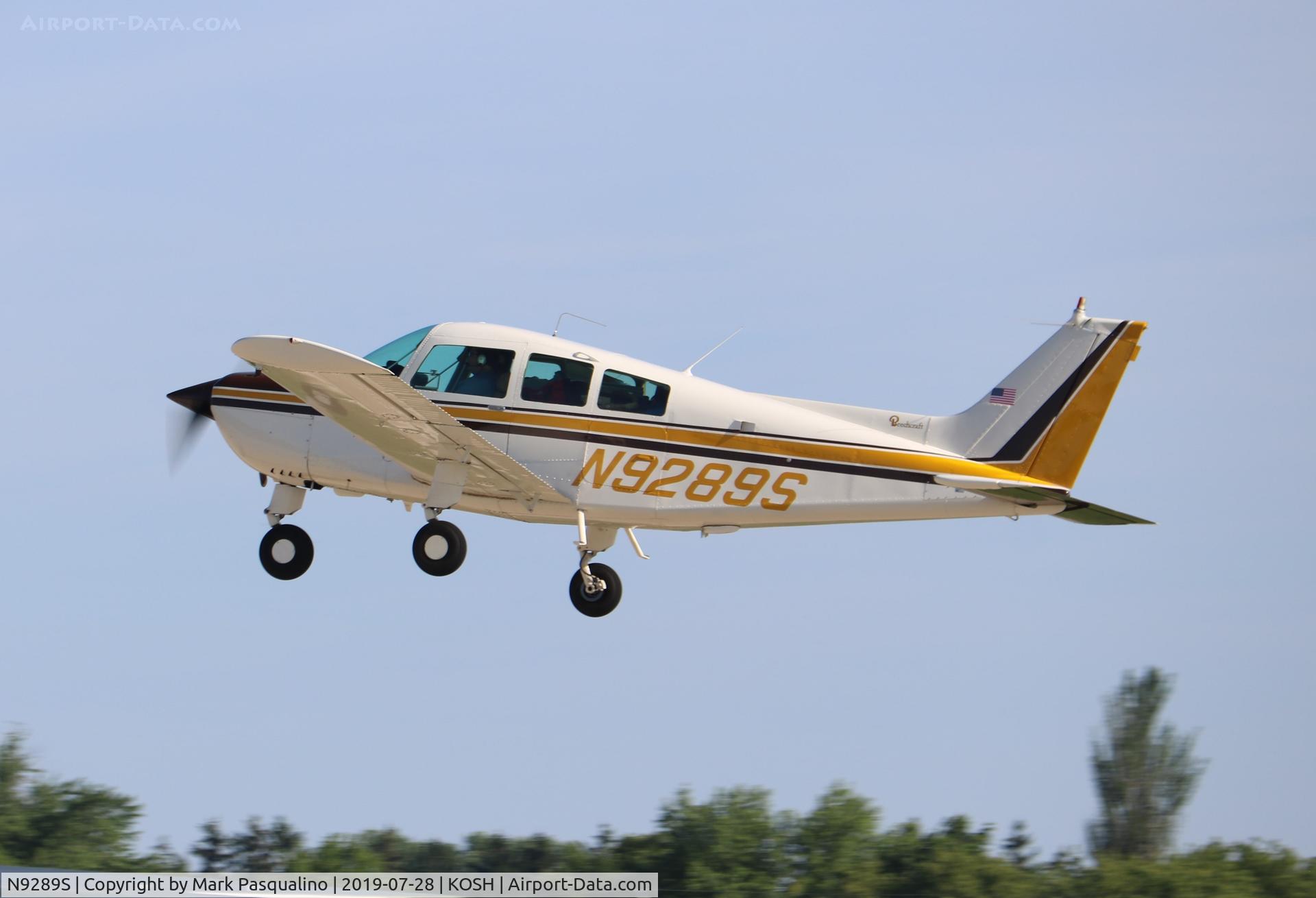 N9289S, 1975 Beech C23 Sundowner 180 Sundowner 180 C/N M-1651, Beech C23