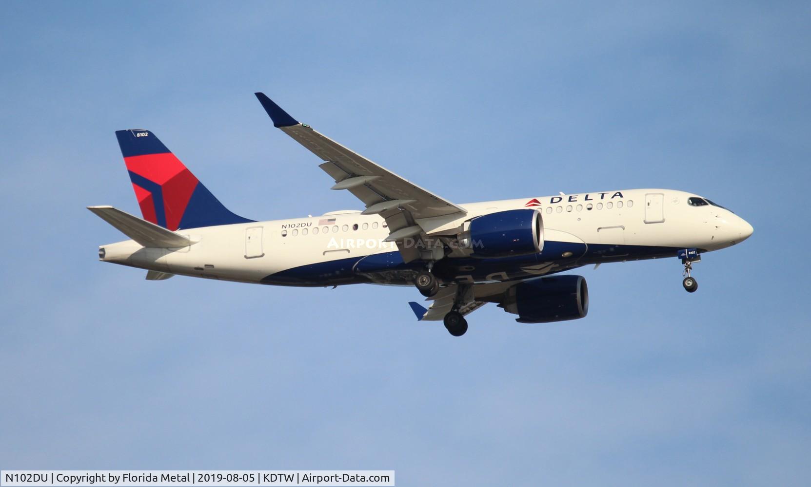N102DU, 2018 Airbus A220-100 C/N 50021, Delta