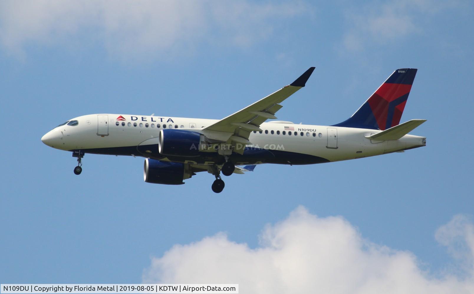 N109DU, 2019 Airbus A220-100 C/N 50028, Delta