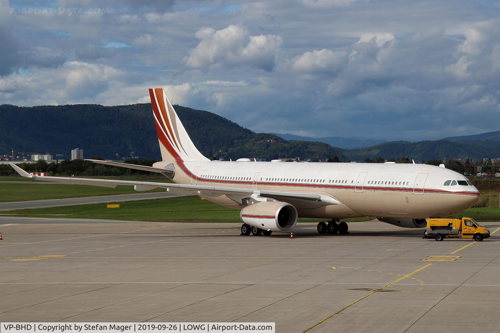 VP-BHD, 2016 Airbus A330-243ACJ C/N 1751, Jet Aviation A330-200 Prestige @GRZ - 2nd visit in 2019