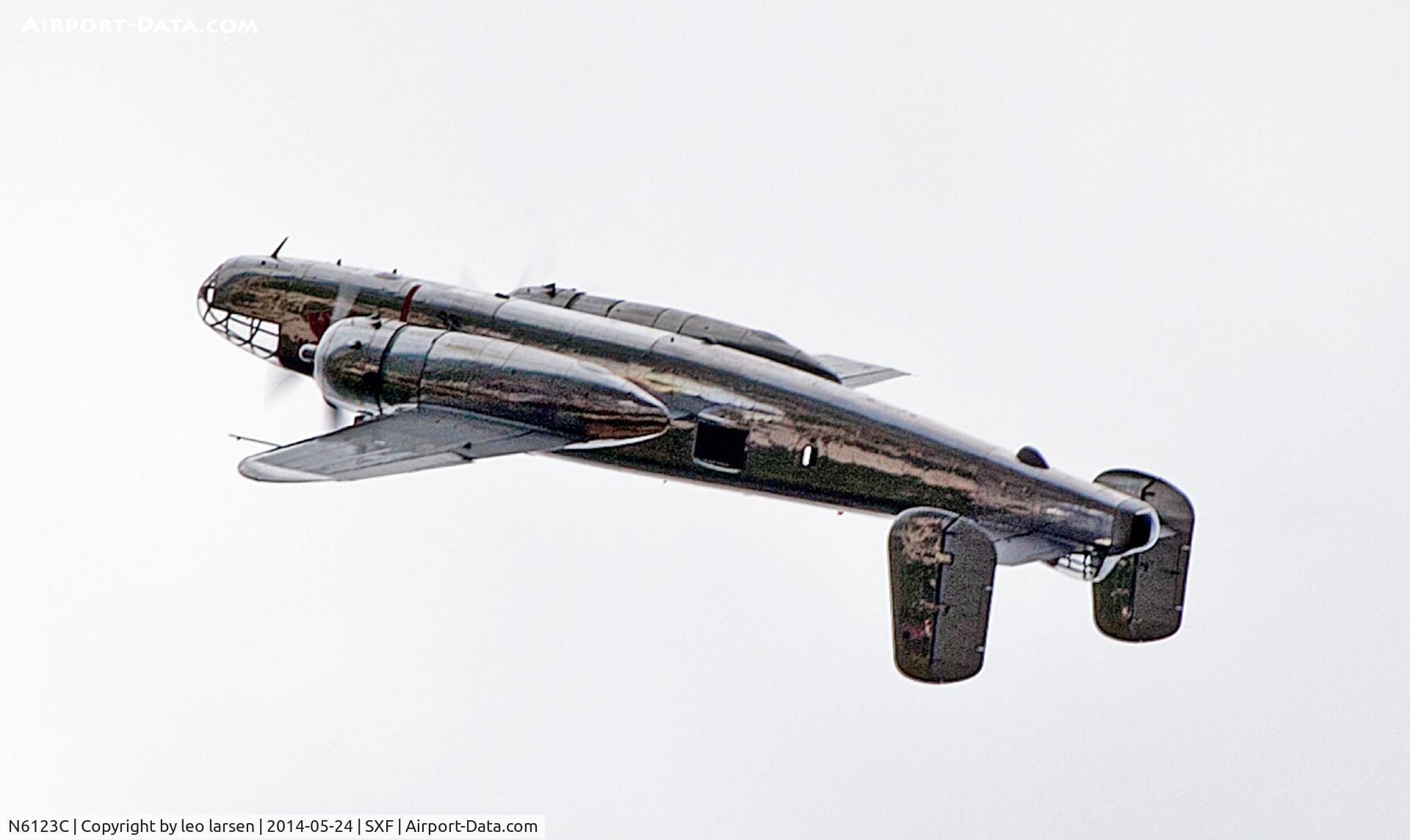 N6123C, 1945 North American B-25J-30-NC Mitchell Mitchell C/N 108-47647, Berlin Air Show 24.5.2014 performing a loop.