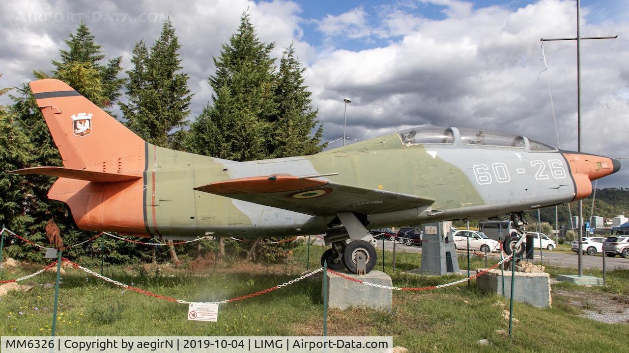 MM6326, Fiat G-91T/1 C/N 56, War Memorial Display in Panero Airport