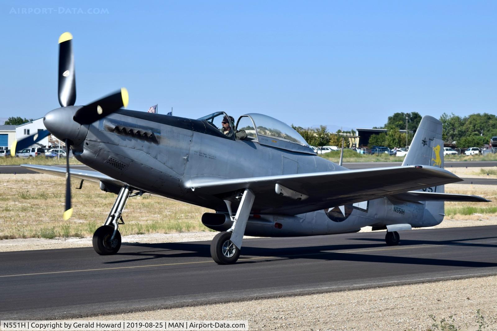 N551H, 1944 North American F-51-H-5-NA C/N 44-64314, On display at Nampa airshow.