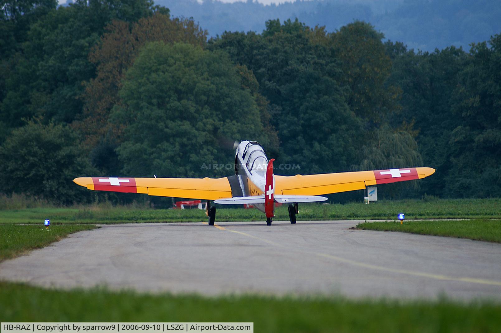 HB-RAZ, 1948 Pilatus P2-05 C/N 46, At Grenchen. HB-registered from 1981-08-12 until 2017-11-16.