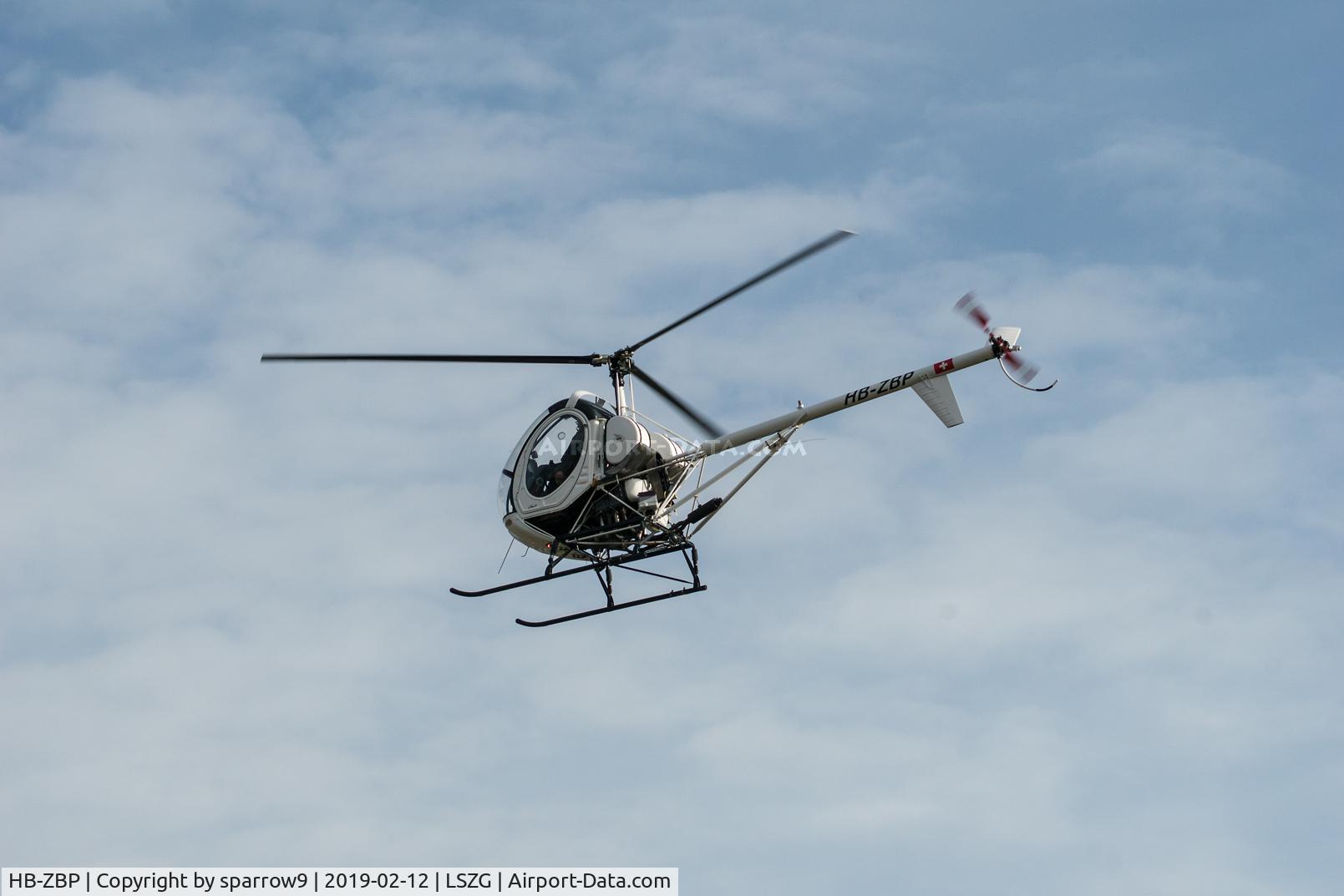 HB-ZBP, 1973 Hughes 269C C/N 230184, On final 06 Grenchen.